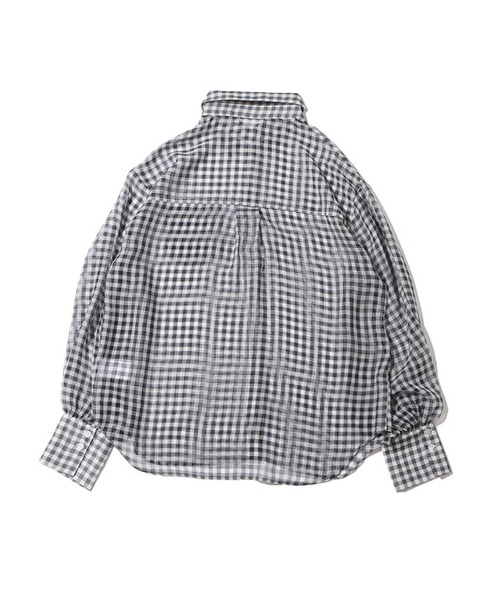 UGG（アグ）の「UGG@mos シースルー チェックシャツ / アグ シースルー チェックシャツ（シャツ/ブラウス・レディース・レッド/ブルー/ブラック・M/L）」の9枚目の写真