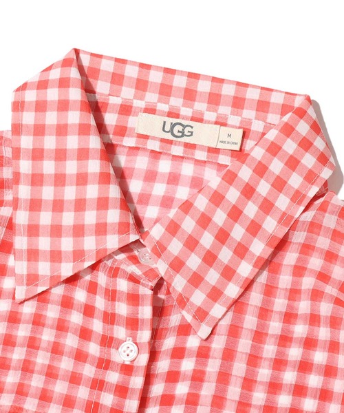 UGG（アグ）の「UGG@mos シースルー チェックシャツ / アグ シースルー チェックシャツ（シャツ/ブラウス・レディース・レッド/ブルー/ブラック・M/L）」の5枚目の写真