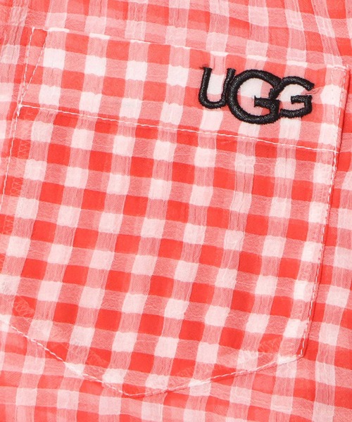UGG（アグ）の「UGG@mos シースルー チェックシャツ / アグ シースルー チェックシャツ（シャツ/ブラウス・レディース・レッド/ブルー/ブラック・M/L）」の6枚目の写真