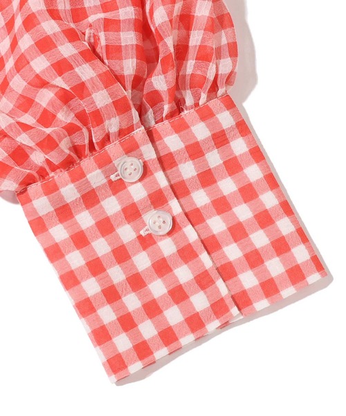 UGG（アグ）の「UGG@mos シースルー チェックシャツ / アグ シースルー チェックシャツ（シャツ/ブラウス・レディース・レッド/ブルー/ブラック・M/L）」の7枚目の写真