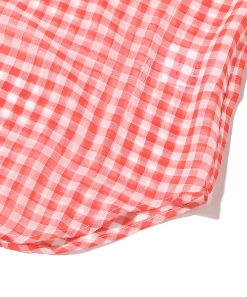 UGG（アグ）の「UGG@mos シースルー チェックシャツ / アグ シースルー チェックシャツ（シャツ/ブラウス・レディース・レッド/ブルー/ブラック・M/L）」の8枚目の写真