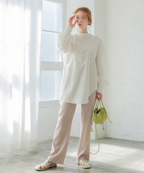 Crisp(クリスプ)の「オーバードレスシャツ(シャツ/ブラウス・レディース・ホワイト/ブラック・FREE)」の5枚目の写真