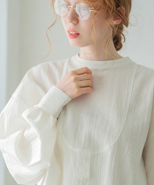 Crisp(クリスプ)の「オーバードレスシャツ(シャツ/ブラウス・レディース・ホワイト/ブラック・FREE)」の8枚目の写真