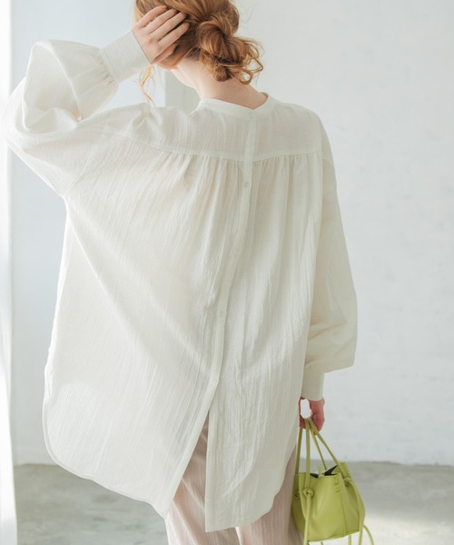 Crisp(クリスプ)の「オーバードレスシャツ(シャツ/ブラウス・レディース・ホワイト/ブラック・FREE)」の10枚目の写真