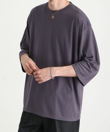 ZIP FIVE | T/R無地 7分袖ルーズカットソー/無地　7分袖Tシャツ(Tシャツ/カットソー)