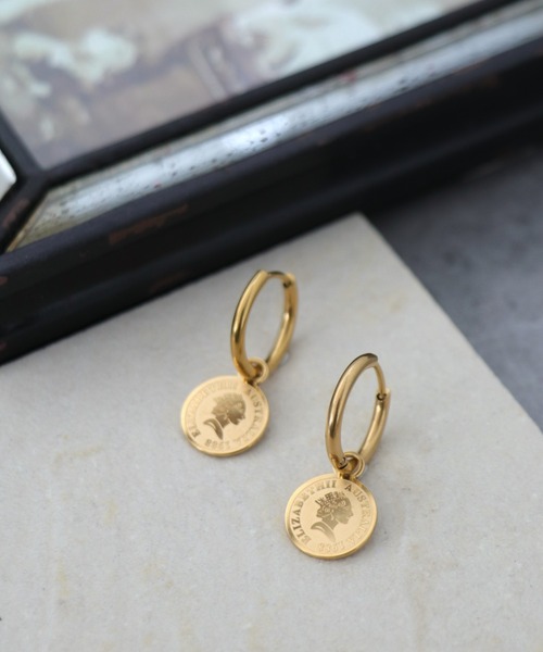 ピアス　No.4841 コインステンレスワンタッチピアス（ピアス（両耳用））｜Three Four