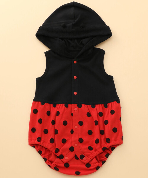 COMME CA ISM(コムサイズム)の「昆虫モチーフ ロンパース(70・80cm)(ロンパース・キッズ・イエロー/レッド・80cm/70cm)」の1枚目の写真