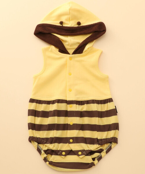 COMME CA ISM(コムサイズム)の「昆虫モチーフ ロンパース(70・80cm)(ロンパース・キッズ・イエロー/レッド・80cm/70cm)」の2枚目の写真