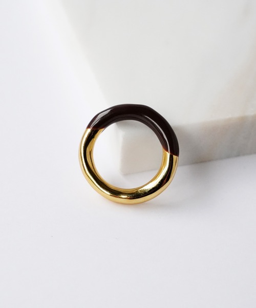 SIGNAL（シグナル）の「【SIGNAL / シグナル】Enamel Ring / エナメルリング（リング・レディース・ホワイト/ブラウン/グリーン・#10/#11）」の7枚目の写真