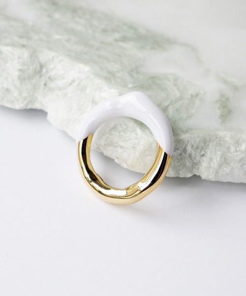 SIGNAL（シグナル）の「【SIGNAL / シグナル】Enamel Ring / エナメルリング（リング・レディース・ホワイト/ブラウン/グリーン・#10/#11）」の8枚目の写真