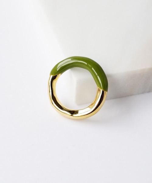 SIGNAL（シグナル）の「【SIGNAL / シグナル】Enamel Ring / エナメルリング（リング・レディース・ホワイト/ブラウン/グリーン・#10/#11）」の12枚目の写真