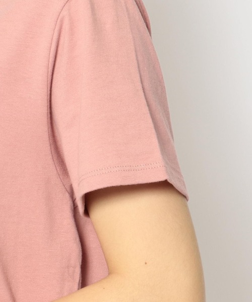 AVIREX(アヴィレックス)の「EMBROIDERY LOGO TEE/ 刺繍ロゴティーシャツ(Tシャツ/カットソー・レディース・ブラック/オフホワイト/ピンク・SMALL/MEDIUM)」の9枚目の写真