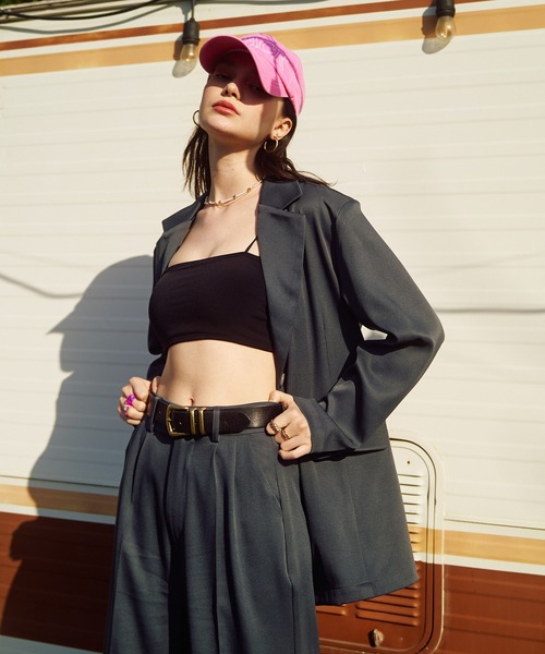 BLONDEY(ブロンディ)の「バッククロスカップ付きキャミソール(キャミソール・レディース・ホワイト/ブラック・FREE)」の12枚目の写真