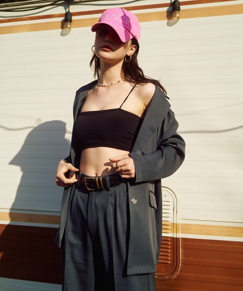 BLONDEY(ブロンディ)の「バッククロスカップ付きキャミソール(キャミソール・レディース・ホワイト/ブラック・FREE)」の13枚目の写真