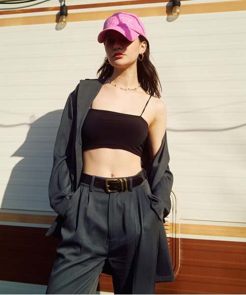 BLONDEY(ブロンディ)の「バッククロスカップ付きキャミソール(キャミソール・レディース・ホワイト/ブラック・FREE)」の19枚目の写真