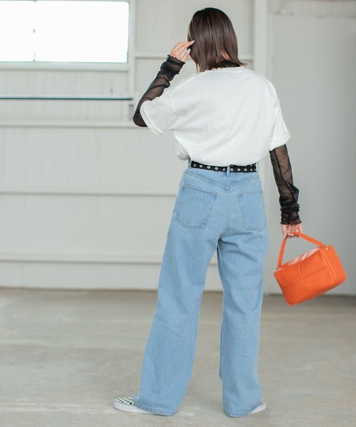 PBLIM(ページボーイリム)の「PAGEBOYLIM/レトロロゴT(Tシャツ/カットソー・レディース・チャコールグレー/オフホワイト・MEDIUM/LARGE)」の7枚目の写真