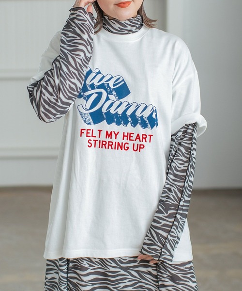 PBLIM(ページボーイリム)の「PAGEBOYLIM/レトロロゴT(Tシャツ/カットソー・レディース・チャコールグレー/オフホワイト・MEDIUM/LARGE)」の10枚目の写真