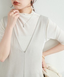 natural couture | シアーネット半袖ハイネックプルオーバー(Tシャツ/カットソー)