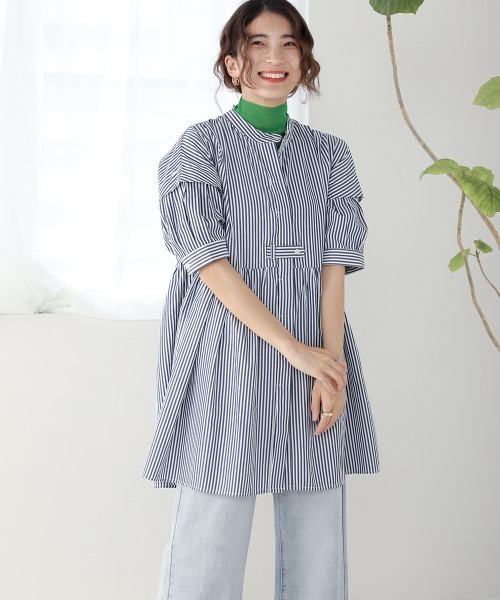 Bou Jeloud(ブージュルード)の「【WEB限定】シアーメッシュノースリトップス(Tシャツ/カットソー・レディース・ブラック/ピンク/オレンジ/グリーン・FREE)」の13枚目の写真