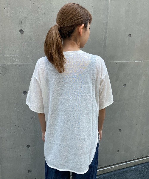 LA MARINE FRANCAISE(マリン フランセーズ)の「リバイバルリネン Tシャツ(Tシャツ/カットソー・レディース・ホワイト/ベージュ/イエロー/ネイビー・FREE)」の18枚目の写真