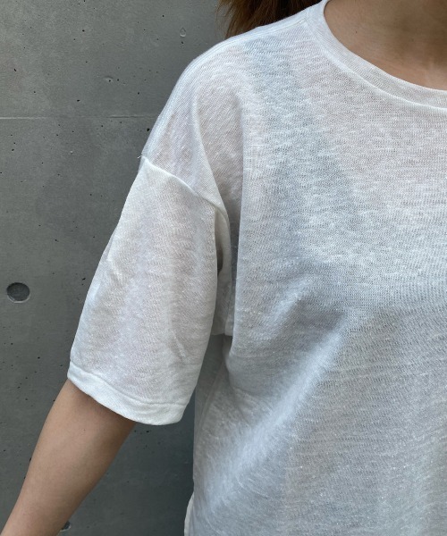 LA MARINE FRANCAISE(マリン フランセーズ)の「リバイバルリネン Tシャツ(Tシャツ/カットソー・レディース・ホワイト/ベージュ/イエロー/ネイビー・FREE)」の9枚目の写真