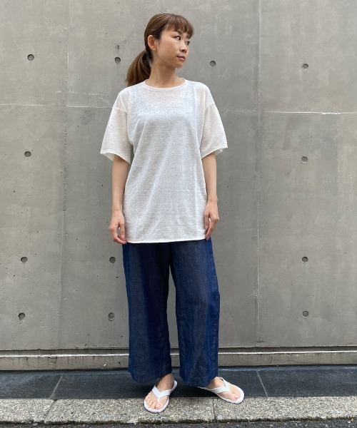 LA MARINE FRANCAISE(マリン フランセーズ)の「リバイバルリネン Tシャツ(Tシャツ/カットソー・レディース・ホワイト/ベージュ/イエロー/ネイビー・FREE)」の5枚目の写真