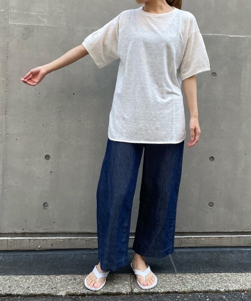 LA MARINE FRANCAISE(マリン フランセーズ)の「リバイバルリネン Tシャツ(Tシャツ/カットソー・レディース・ホワイト/ベージュ/イエロー/ネイビー・FREE)」の20枚目の写真