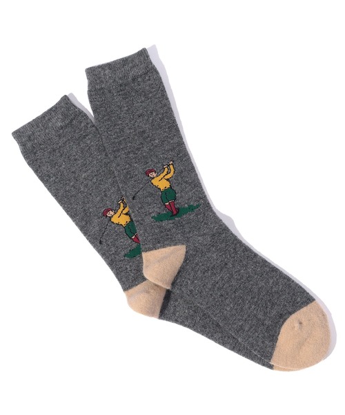 ANONYMOUSISM（アノニマスイズム）の「ANONYMOUSISM　WOOLゴルフクルー（ソックス/靴下・メンズ・グレー/オフホワイト/ピンク/インディゴブルー・25cm～27cm/23cm～25cm）」の6枚目の写真