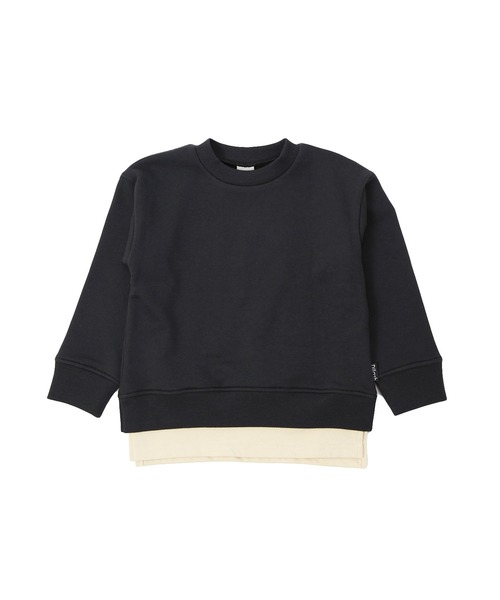 DILASH(ディラッシュ)の「レイヤード風トレーナー(スウェット・キッズ・グリーン/ブルー/ブラック/キャメル・90/100/110/120/80/130/140)」の2枚目の写真