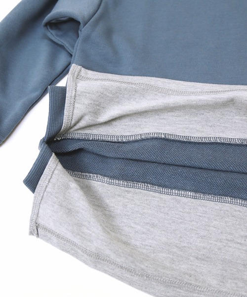 DILASH(ディラッシュ)の「レイヤード風トレーナー(スウェット・キッズ・グリーン/ブルー/ブラック/キャメル・90/100/110/120/80/130/140)」の11枚目の写真