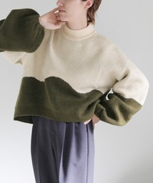 select MOCA | 2022 AW ツートンボリュームスリーブニット(ニット/セーター)