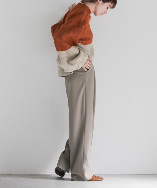 select MOCA（セレクトモカ）の「ツートンボリュームスリーブニット（ニット/セーター・レディース・ピンク/オレンジ/ブルー/グリーン/グレー・FREE）」の16枚目の写真