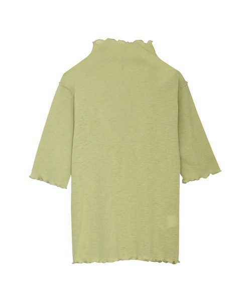 Re:EDIT（リエディ）の「前後2WAYシアーネットハイネックトップス（Tシャツ/カットソー・レディース・オフホワイト/ブラック/パープル/グリーン・MEDIUM）」の3枚目の写真