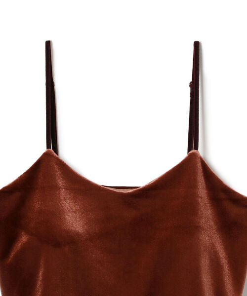 Ray BEAMS（レイビームス）の「Ray BEAMS / ベロア カップ付き キャミソール（キャミソール・レディース・ブラック/ダークブラウン・ONE SIZE）」の10枚目の写真