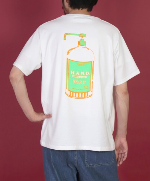 H.A.N.D.（エイチエーエヌディー）の「[H.A.N.D. / エイチエーエヌディー]　T SHIRTS_30/2コーマ天竺プリントシャツ（Tシャツ/カットソー・メンズ・ホワイト系その他・M/L/LL）」の10枚目の写真
