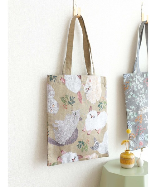 松尾ミユキ（マツオミユキ）の「松尾ミユキ/トートバッグ/動物＆植物（トートバッグ・レディース・ベージュ/グレー/ブルー/グリーン/ベージュ系その他/ブラック/グレー系その他・ONE SIZE）」の8枚目の写真