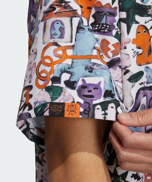 カ*ト様 新品、未開封品【完全正規品】Ado オープンカラーシャツ XXL adidas（アディダス）の「Kentaro Okawara カラー 総柄プリント