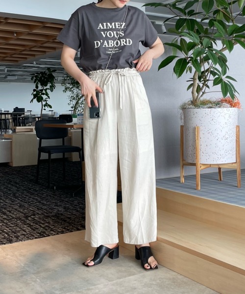 LOWRYS FARM(ローリーズファーム)の「プリントTシャツ 344675(Tシャツ/カットソー・レディース・ホワイト/グレー/グリーン/アイボリー・FREE)」の17枚目の写真