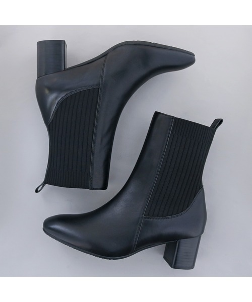 cava cava（サヴァサヴァ）の「リブニットショートブーツ　-1320489（ブーツ・レディース・ブラック/ダークブラウン/オリーブ/ライトベージュ・22.5cm/23.5cm/24.5cm/23.0cm/24.0cm）」の6枚目の写真