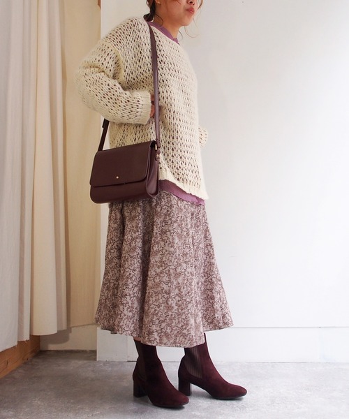 cava cava（サヴァサヴァ）の「リブニットショートブーツ　-1320489（ブーツ・レディース・ブラック/ダークブラウン/オリーブ/ライトベージュ・22.5cm/23.5cm/24.5cm/23.0cm/24.0cm）」の12枚目の写真