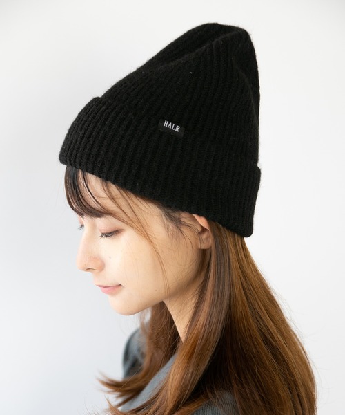 14+（イチヨンプラス）の「タグ付きアクリルモヘヤワッチ（ニットキャップ/ビーニー・レディース・ブラック/グレー/オフホワイト・FREE）」の7枚目の写真