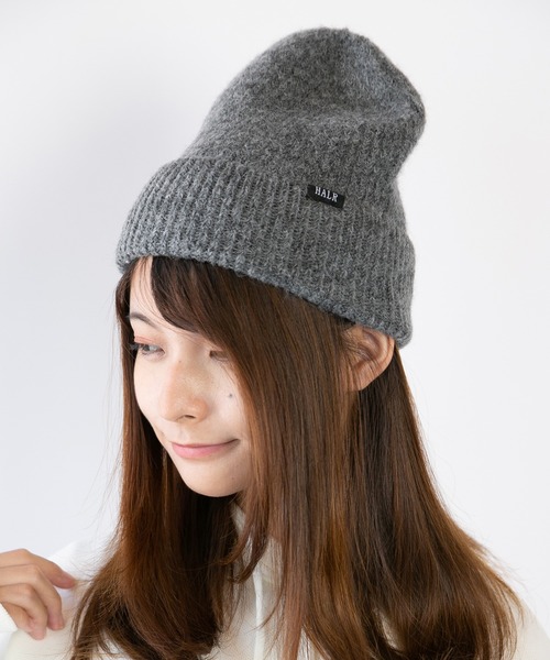 14+（イチヨンプラス）の「タグ付きアクリルモヘヤワッチ（ニットキャップ/ビーニー・レディース・ブラック/グレー/オフホワイト・FREE）」の10枚目の写真