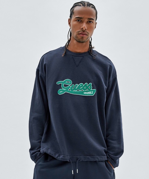 Guess（ゲス）の「GUESS Originals Drawstring Sweat（スウェット・メンズ・ネイビー/ホワイト・SMALL/X-LARGE/MEDIUM/LARGE）」の2枚目の写真