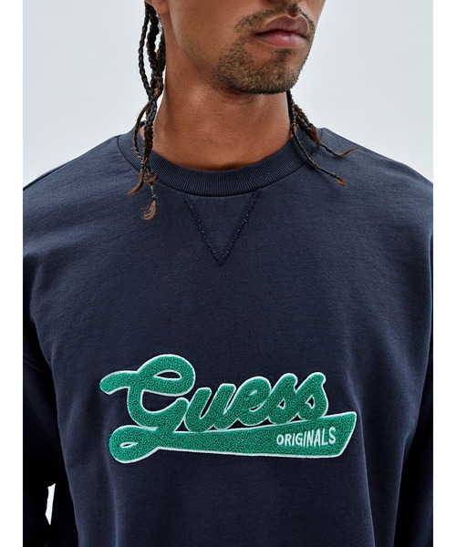 Guess（ゲス）の「GUESS Originals Drawstring Sweat（スウェット・メンズ・ネイビー/ホワイト・SMALL/X-LARGE/MEDIUM/LARGE）」の10枚目の写真
