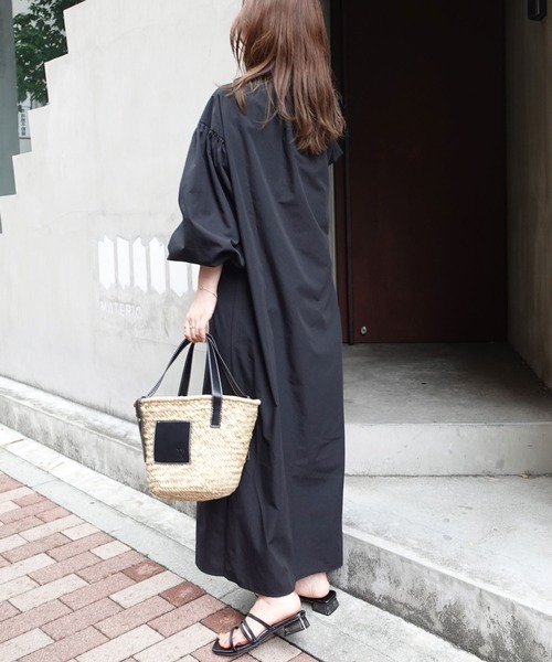 CORNERS(コーナーズ)の「ボリューム袖スピンドルカフタンワンピース(ワンピース・レディース・ブラック/ブラウン/アイボリー系/オレンジ/ベージュ・L/M)」の10枚目の写真
