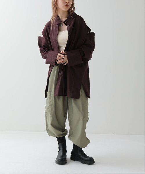 RAY CASSIN（レイカズン）の「M/L展開 ソックスショートブーツ（ブーツ・レディース・ブラック/カーキ・MEDIUM/LARGE）」の16枚目の写真