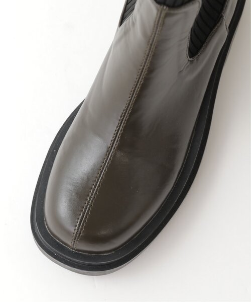RAY CASSIN（レイカズン）の「M/L展開 ソックスショートブーツ（ブーツ・レディース・ブラック/カーキ・MEDIUM/LARGE）」の8枚目の写真