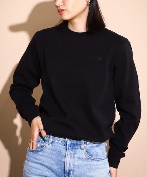 THE NORTH FACE（ザノースフェイス）の「THE NORTH FACE L/S Nuptse Cotton Tee NTW82135（Tシャツ/カットソー・レディース・グレー/ブラック/ホワイト・LARGE/MEDIUM）」の3枚目の写真