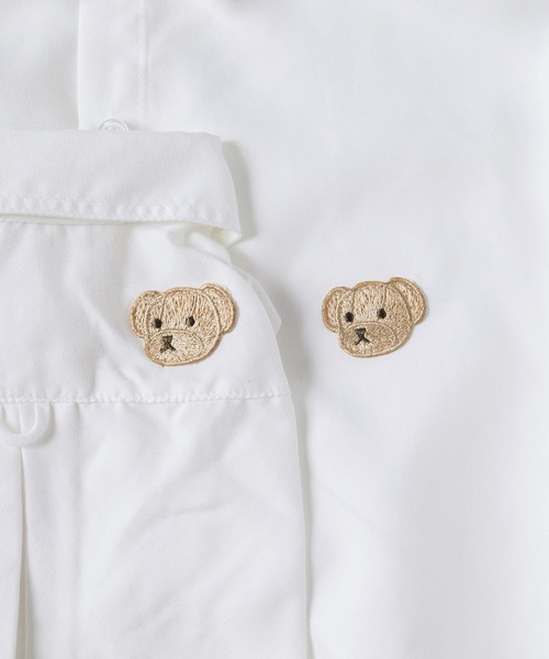 PairPair（ペアペア）の「【ペットとリンクコーデ】クマワッペンレギュラーシャツ（シャツ/ブラウス・メンズ・オフホワイト/マスタード・FREE）」の9枚目の写真