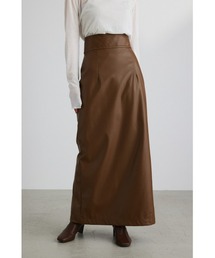 ハイストレッチフェイクレザースカート